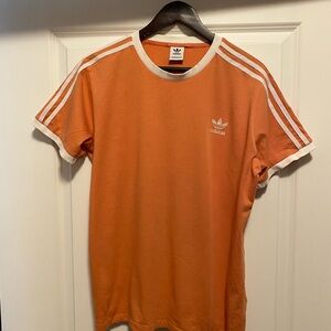 Adidas Women’s Short Sleeve Tee in Orange and White